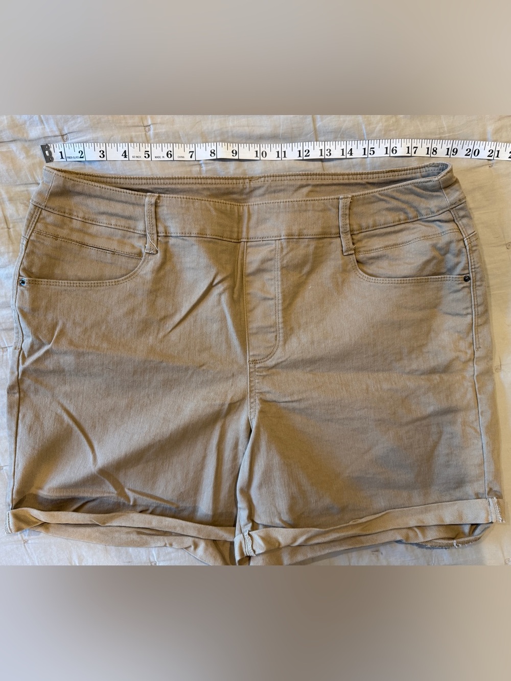 Time and Tru Tan High Waisted Shorts